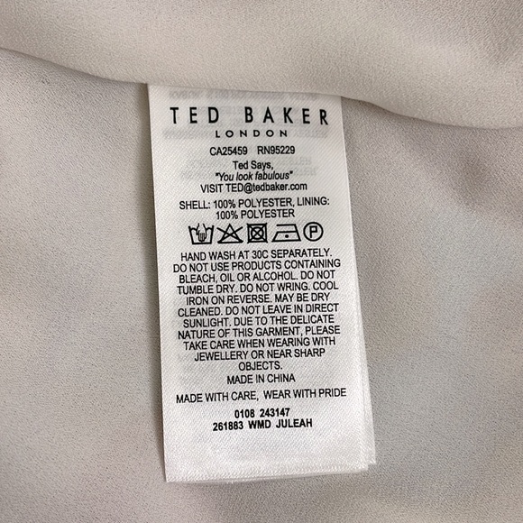NWT Ted Baker London Juleah Ruched Sleeve Detail Mini Dress. $295 - Picture 7 of 11